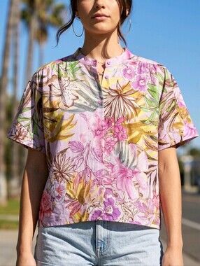 Magari Floral Button-Up Blouse